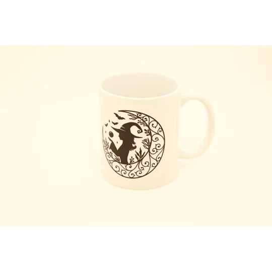 Ceramic Mug - Witch and Moon Design