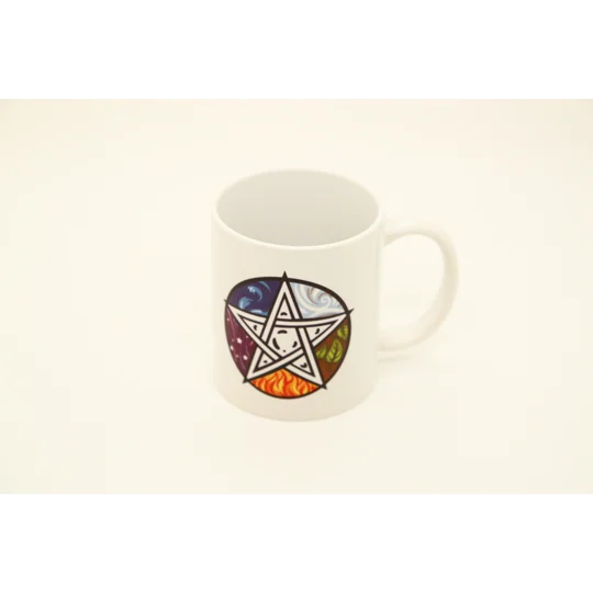 Ceramic Mug - Colourful Pentagram Design