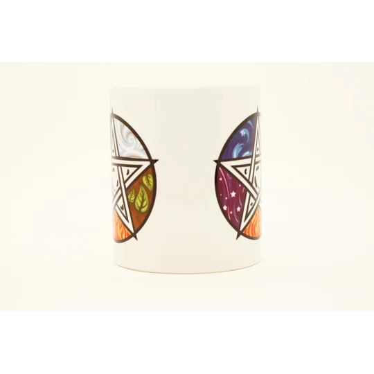Ceramic Mug - Colourful Pentagram Design