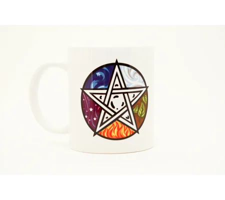 Ceramic Mug - Colourful Pentagram Design