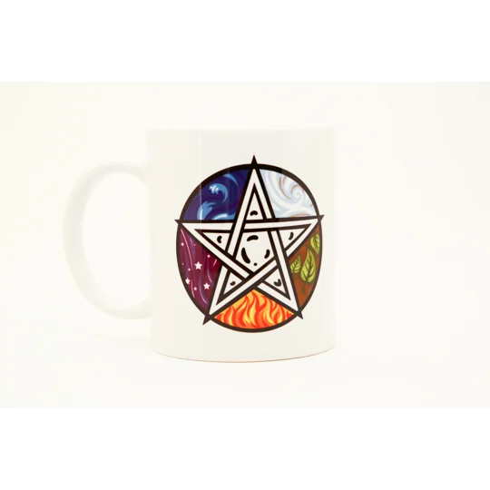 Ceramic Mug - Colourful Pentagram Design