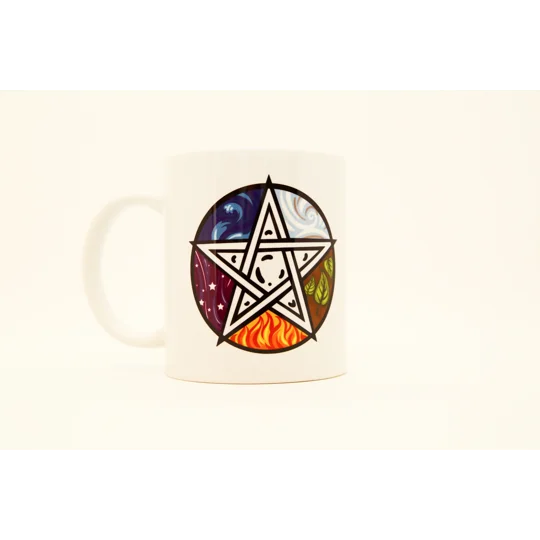 Ceramic Mug - Colourful Pentagram Design