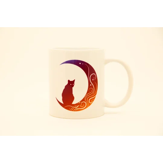 Moon and Cat Mug