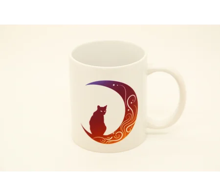 Moon and Cat Mug