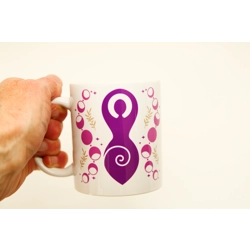 Triple Goddess With Moon Phase Printed Ceramic Mug