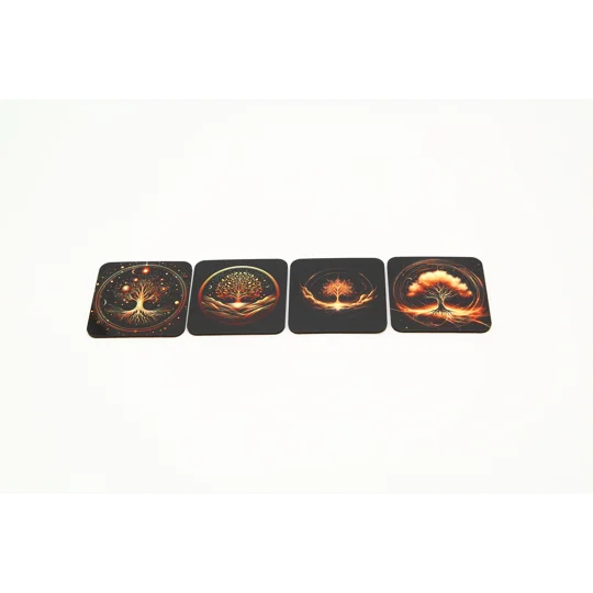 Mystical Golden Tree Coasters - Set of 4