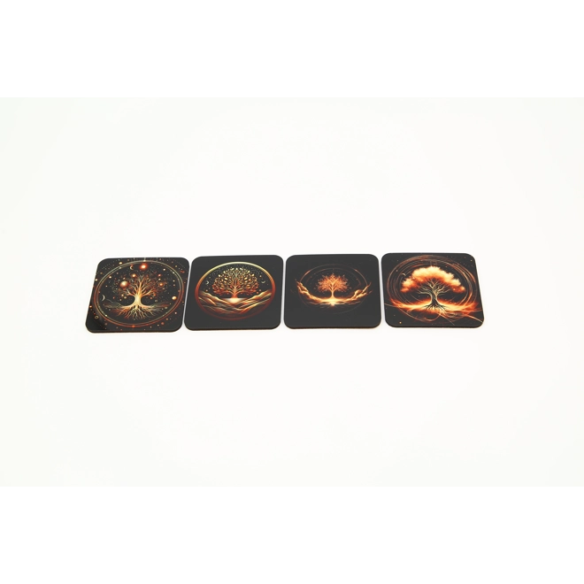 Additional Image for Mystical Golden Tree Coasters - Set of 4