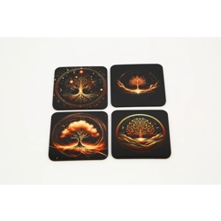 Mystical Golden Tree Coasters - Set of 4