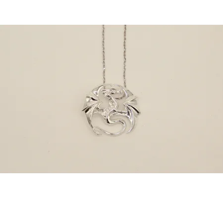 'DRACO' Dragon Pendant - Sterling Silver