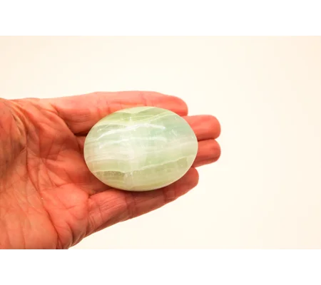 Large Pistachio Calcite Palmstone