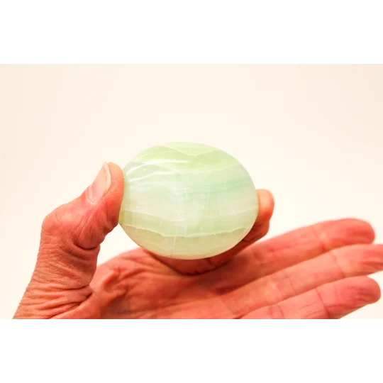 Large Pistachio Calcite Palmstone