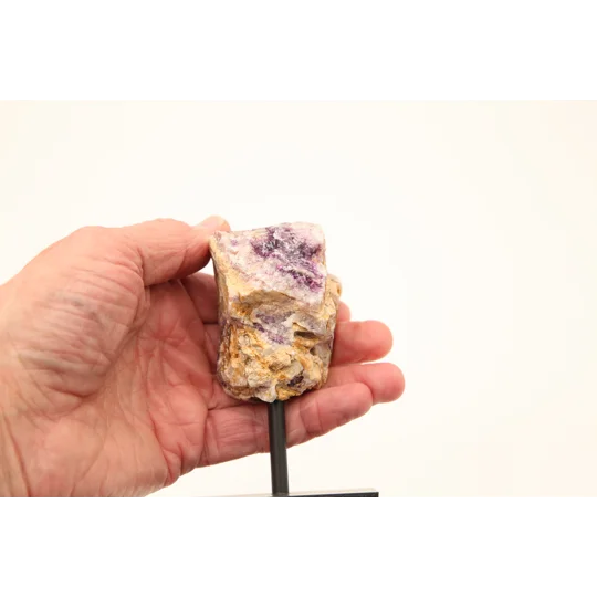 Raw Purple Fluorite on Stand