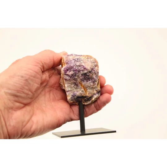 Raw Purple Fluorite on Stand
