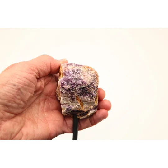 Raw Purple Fluorite on Stand
