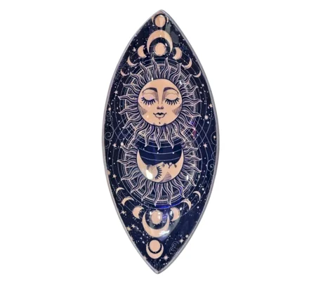 Enamel Incense Bowl, Aluminium - Pink Sun & Moon