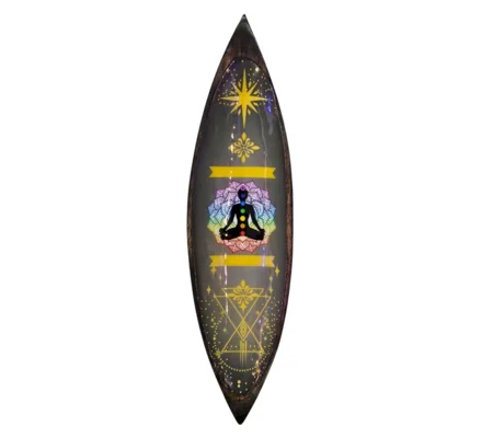 Chakra - Enamel Mango Wood Incense Holder