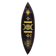Triple Moon - Enamel Mango Wood Incense Holder