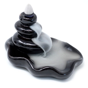 Small Back Flow Burner - Large Pebbles into Pool