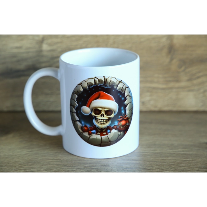 Additional Image for Ceramic Christmas Mug With Christmas Skeleton Graphic