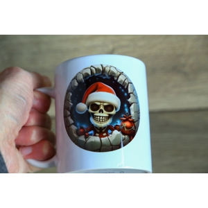 Ceramic Christmas Mug With Christmas Skeleton Graphic