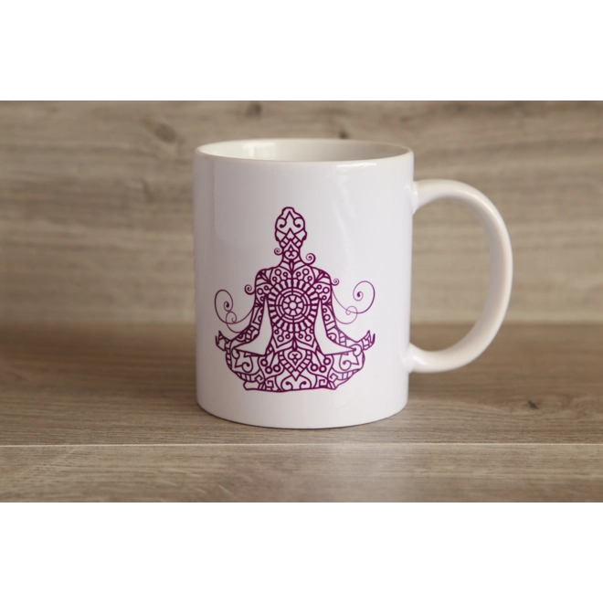 Additional Image for Printed Ceramic Mug With Yoga Design