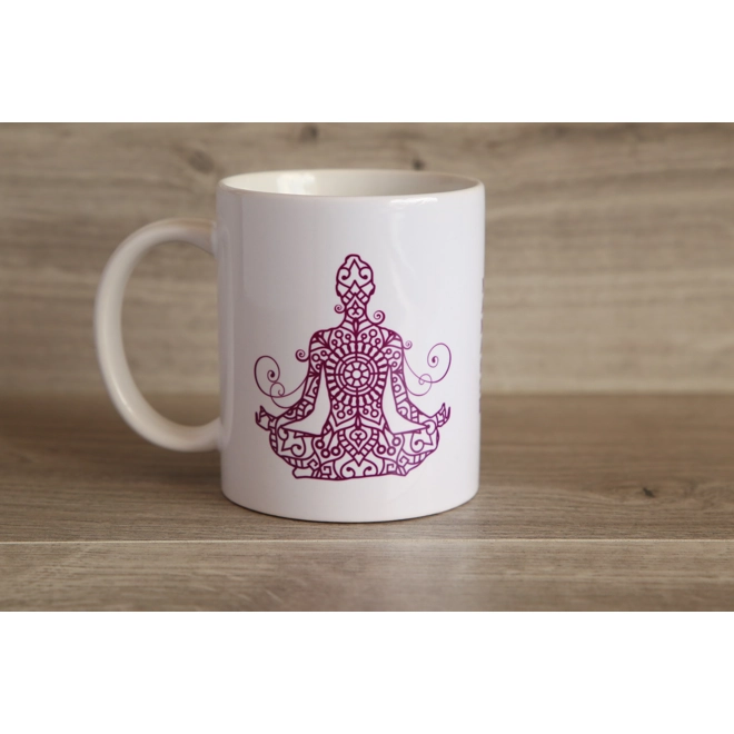 product Image for Printed Ceramic Mug With Yoga Design