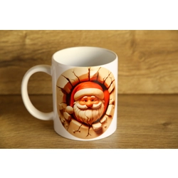 Printed Christmas Santa Breakthrough Ceramic Mug