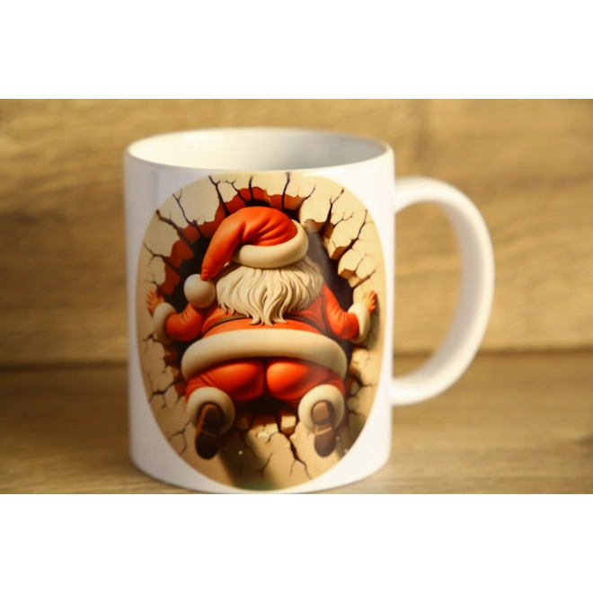 Additional Image for Printed Christmas Santa Breakthrough Ceramic Mug