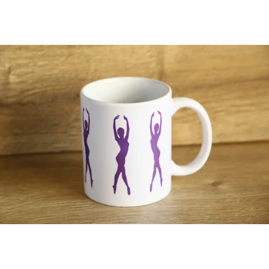 Printed Ceramic Mug With Dancing Ballerinas Design
