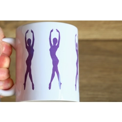 Printed Ceramic Mug With Dancing Ballerinas Design