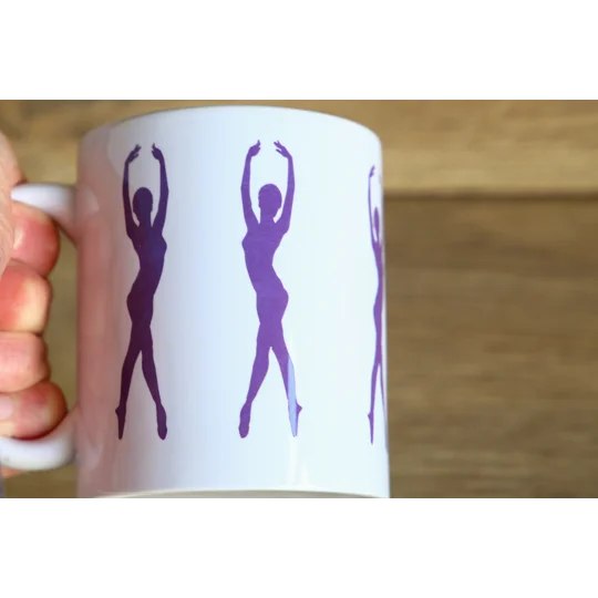Printed Ceramic Mug With Dancing Ballerinas Design
