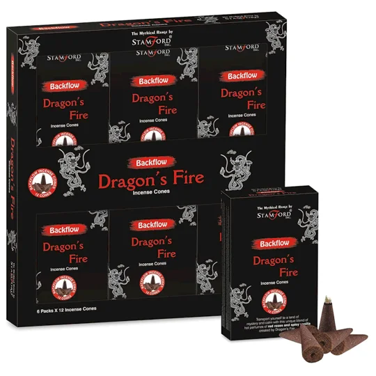 Mythical Backflow Incense Cones by Stamford - Dragon's Fire