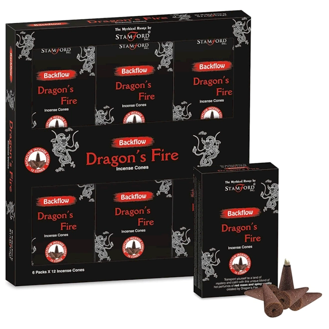 Additional Image for Mythical Backflow Incense Cones by Stamford - Dragon's Fire