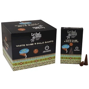 Tribal Soul Backflow Incense - White Sage and Palo Santo