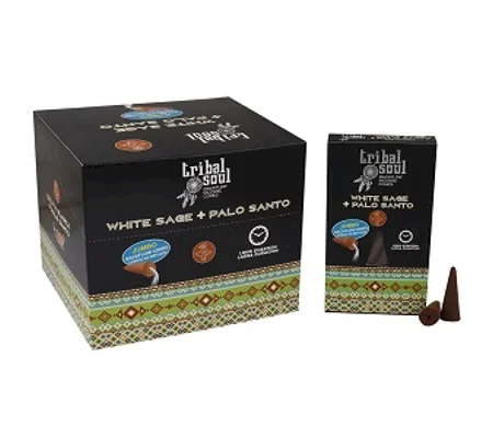 Tribal Soul Backflow Incense - White Sage and Palo Santo