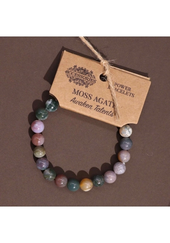 Power Bracelet - Moss Agate