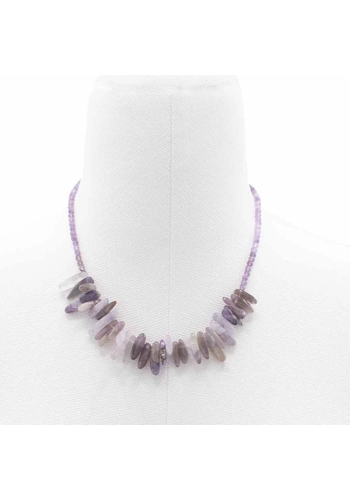 Longstone Gem Necklace - Amethyst