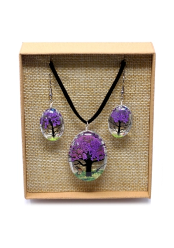 Pressed Flowers - Tree of Life set - Lavender