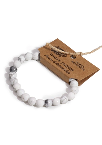 Power Bracelet - White Jasper