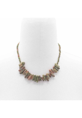 Longstone Gem Necklace - Unakite