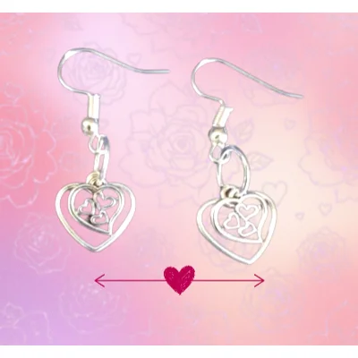 Triple Heart Earrings