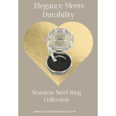 Simple Style Stainless Steel Ring Size 16