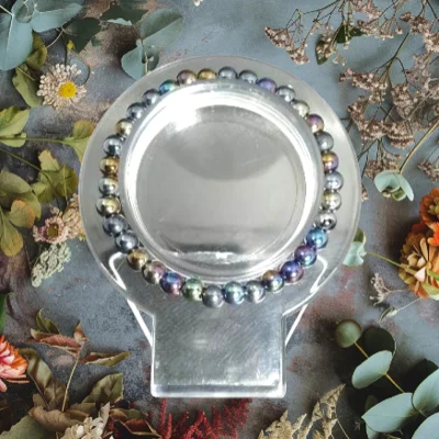 Shimmering Iridescent Glass Bracelet