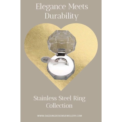 Simple Style Stainless Steel Ring Size 16