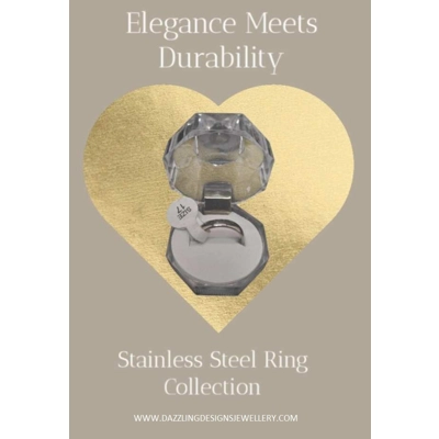 Simple Style Stainless Steel Ring Size 17 Simple Style Stainless Steel Ring Size 17