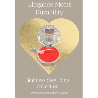 Simple Style Stainless Steel Ring Size 17