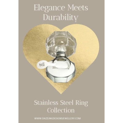 Simple Style Stainless Steel Ring Size 20 Simple Style Stainless Steel Ring Size 20