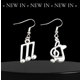 'Triplet' Music Earrings