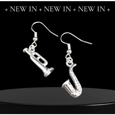 Trumpet and Saxophone Earrings Trumpet and Saxophone Earrings