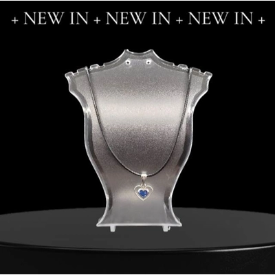 Eternity Heart Sapphire Leather Necklace